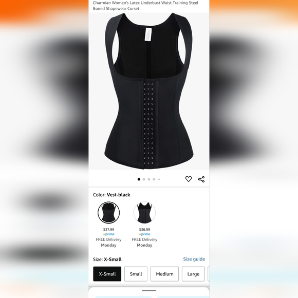 Charmain waist trainer Corset in royal blue - Picture 3 of 7